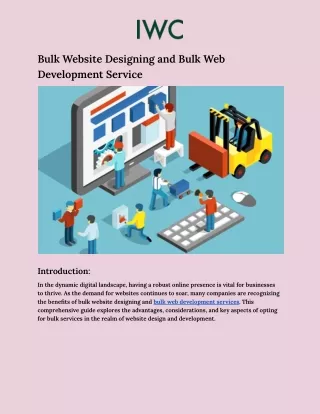 Bulk Website Designing and Bulk Web Development Service