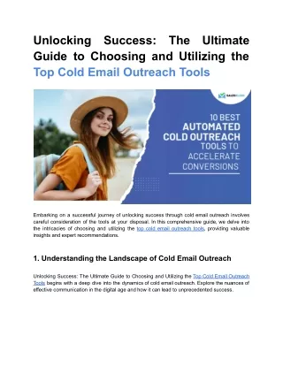 Unlocking Success_ The Ultimate Guide to Choosing and Utilizing the Top Cold Email Outreach Tools