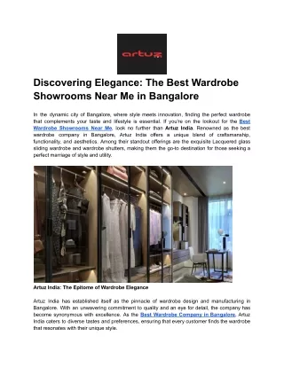 Discovering Elegance_ The Best Wardrobe Showrooms Near Me in Bangalore