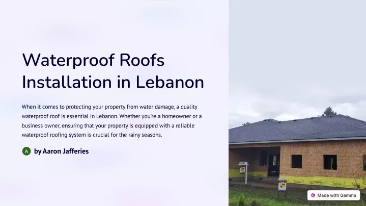 waterproof roofs installation in lebanon