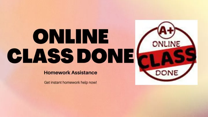 online class done