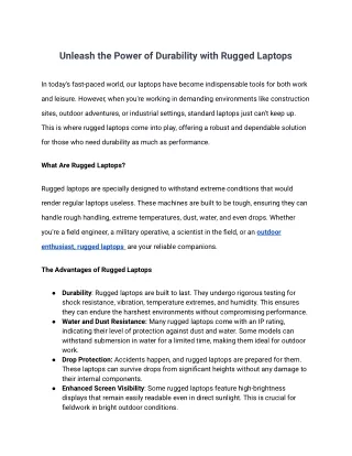 unleash the power of durability with rugged