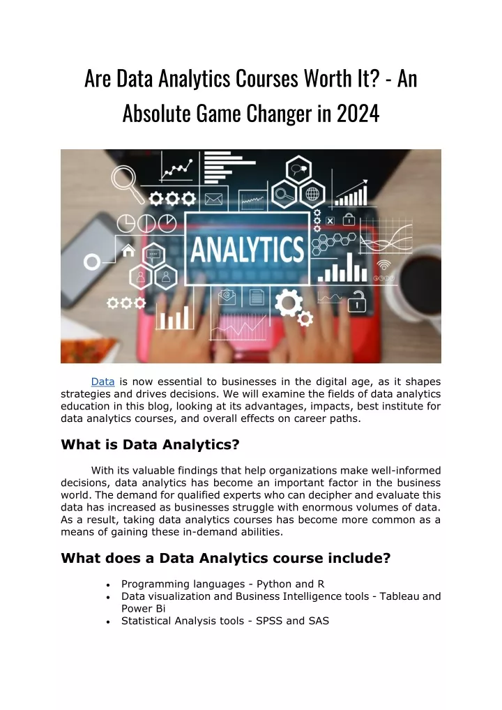 are data analytics courses worth it an absolute