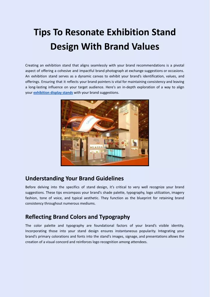 tips to resonate exhibition stand design with