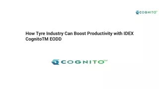 How Tyre Industry Can Boost Productivity with IDEX CognitoTM EODD