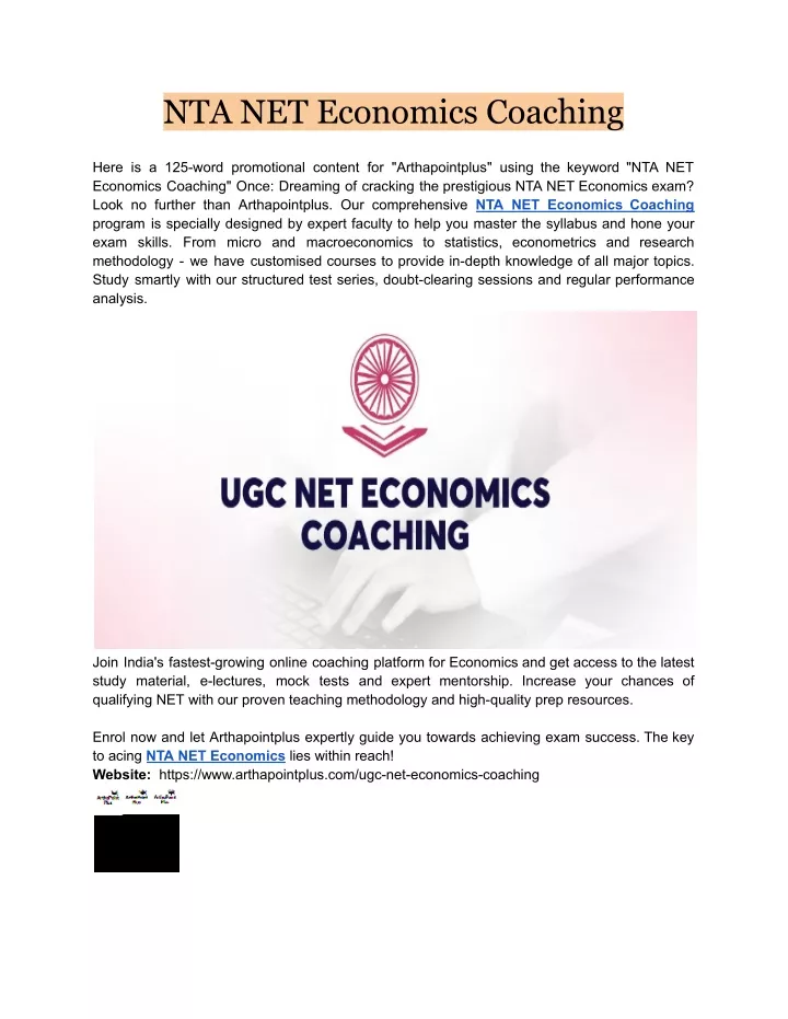 nta net economics coaching