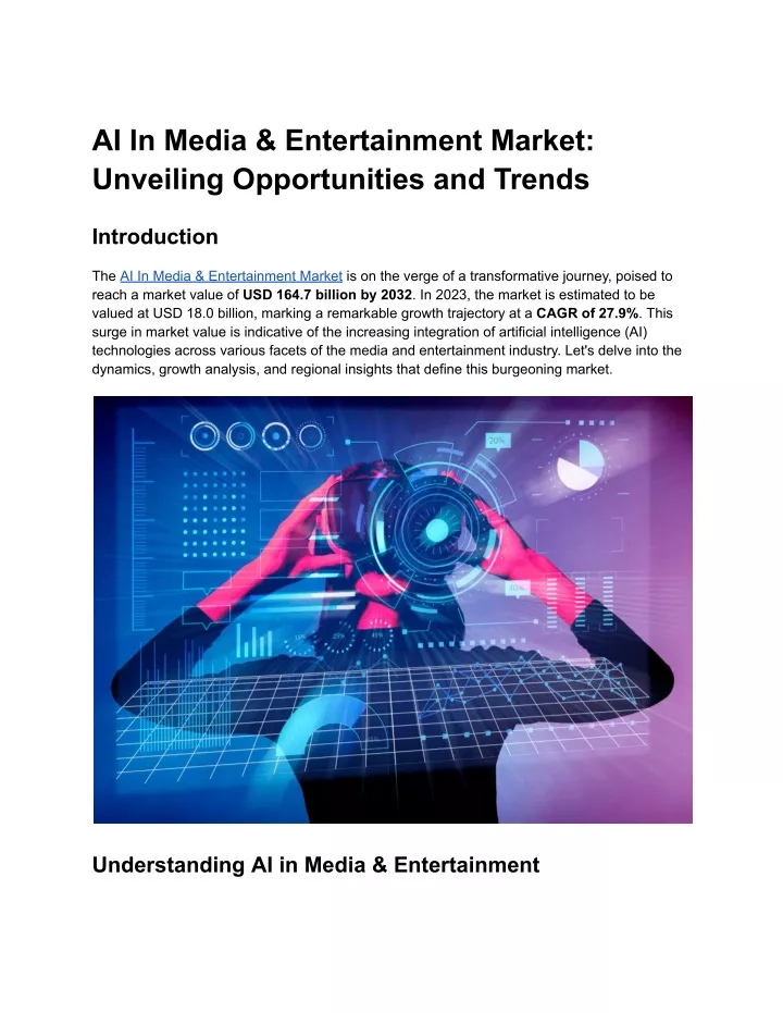 ai in media entertainment market unveiling