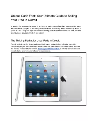 Unlock Cash Fast_ Your Ultimate Guide to Selling Your iPad in Detroit