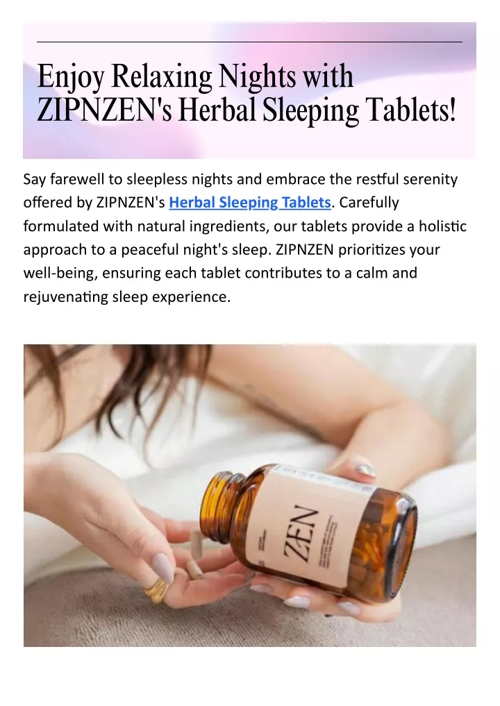 enjoy relaxing nights with zipnzen s herbal