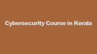 cybersecurity course in kerala
