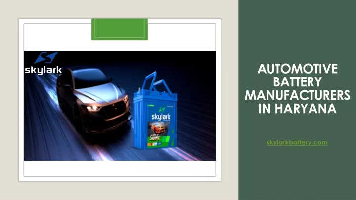 automotive battery manufacturers in haryana