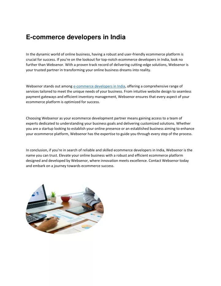 e commerce developers in india