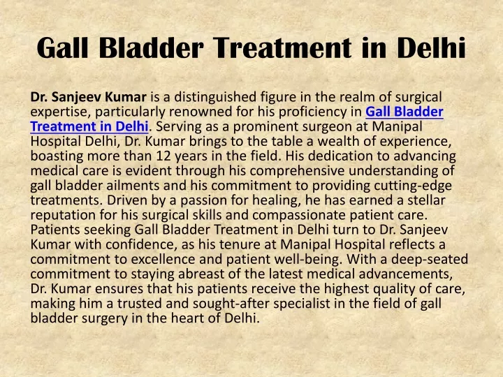 gall bladder treatment in delhi