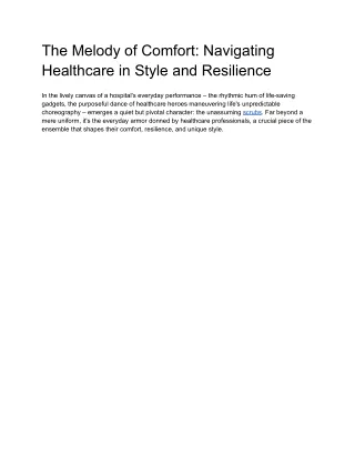 the melody of comfort navigating healthcare