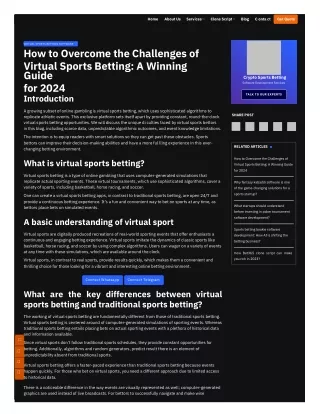 Virtual Sports Betting Software Development  A Winning Guide