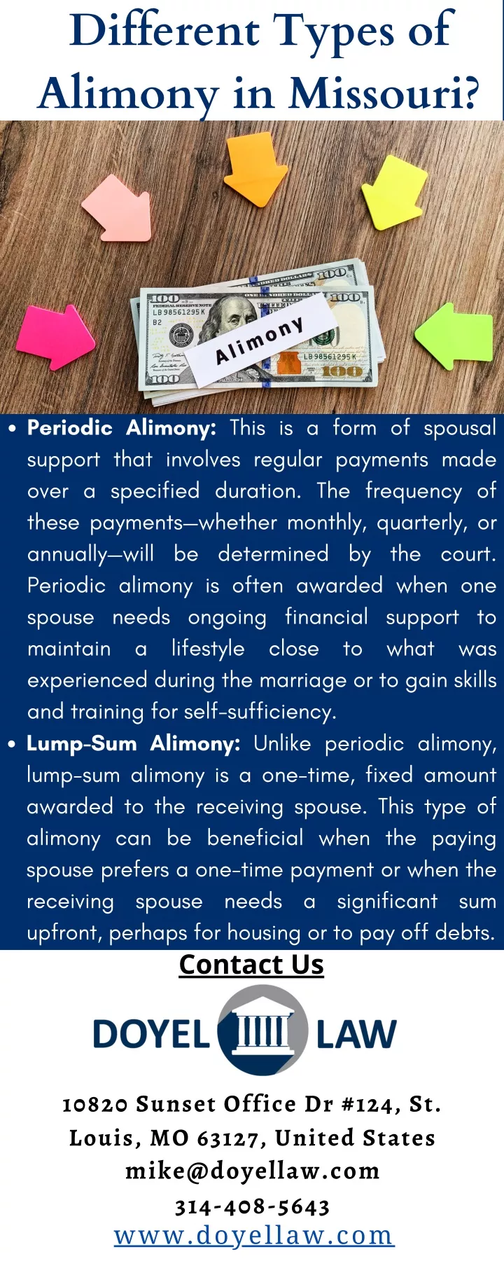 different types of alimony in missouri