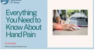 Everything You Need to Know About Hand Pain