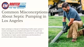 Common Misconceptions About Septic Pumping in Los Angeles