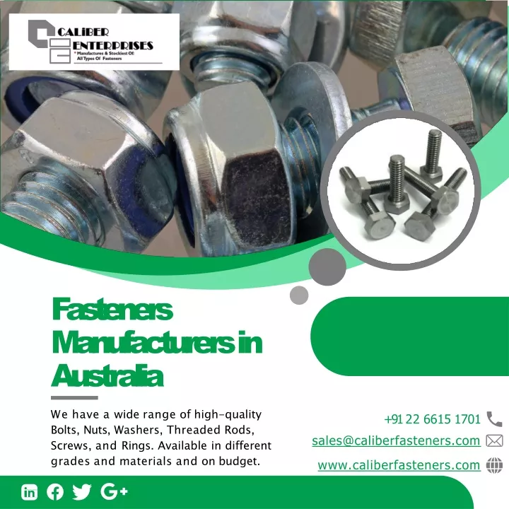 fasteners manufacturers in australia