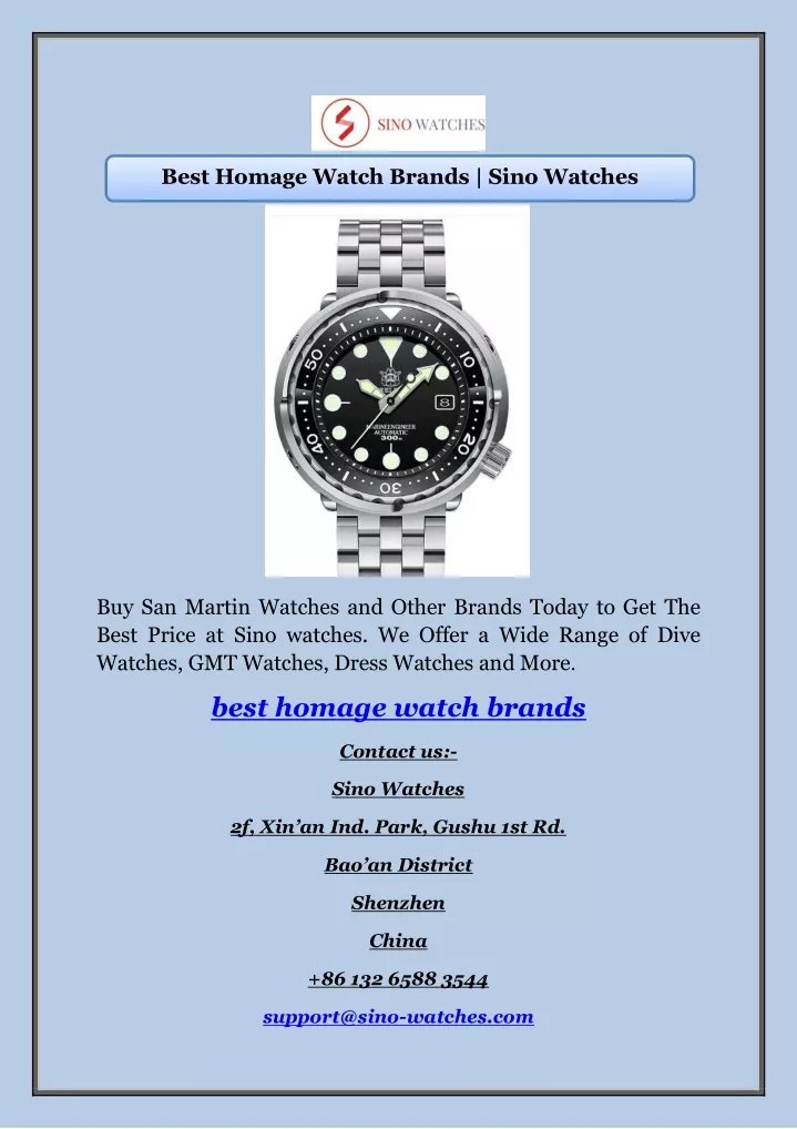 best homage watch brands sino watches