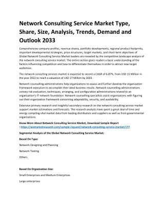 network consulting service market type share size