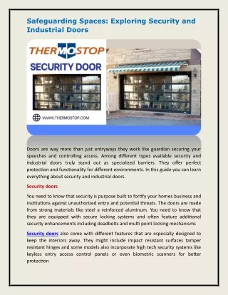 Security doors