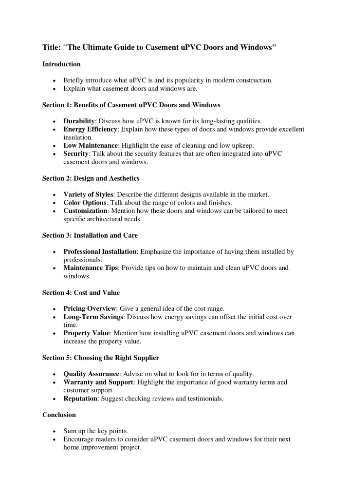 title the ultimate guide to casement upvc doors