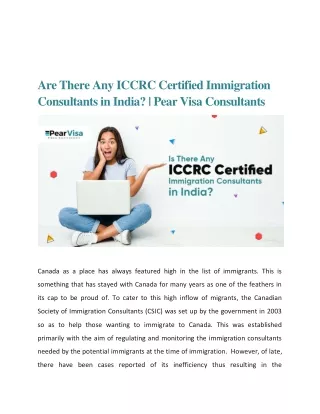 Are There Any ICCRC Certified Immigration Consultants in India