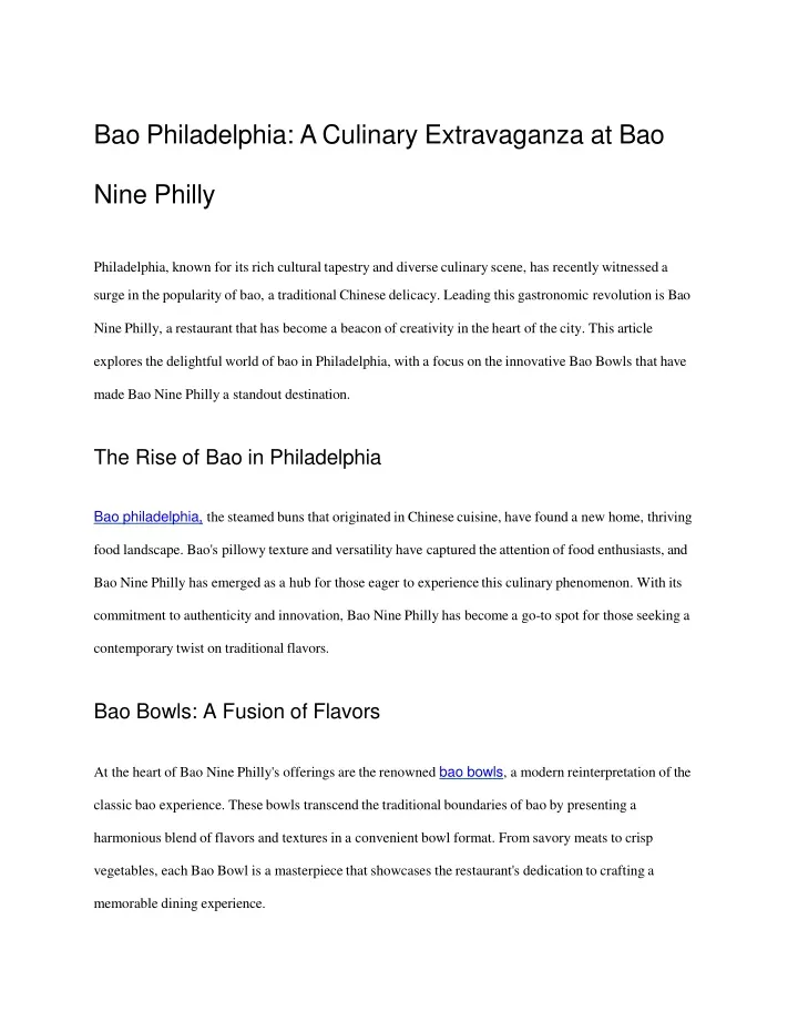 bao philadelphia a culinary extravaganza