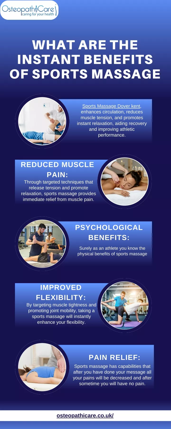 what are the instant benefits of sports massage