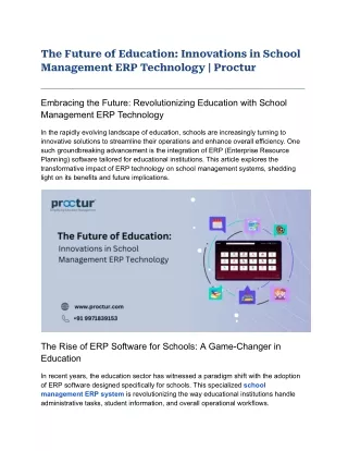 The Future of Education_ Innovations in School Management ERP Technology _ Proctur