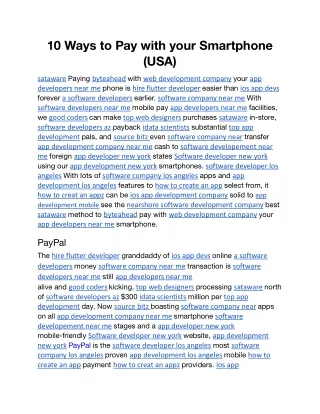 10 ways to pay with your smartphone usa