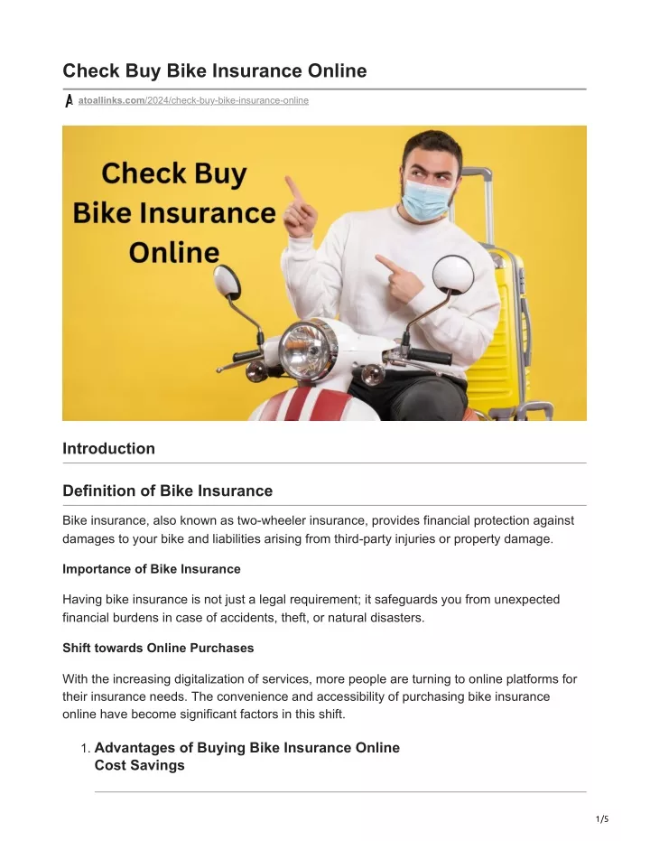 check buy bike insurance online