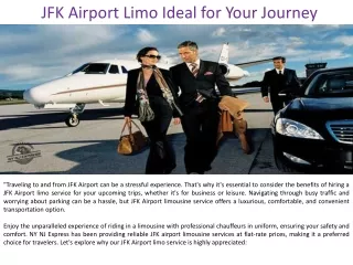 JFK Airport Limo Ideal for Your Journey