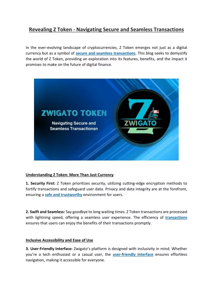 revealing z token navigating secure and seamless
