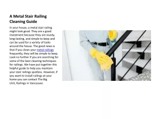 A Metal Stair Railing Cleaning Guide