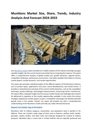 munitions market size share trends industry