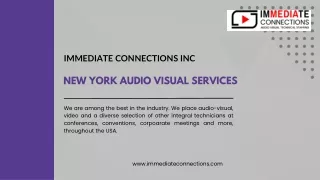 Immediate Connections Inc - Best for Audio Visual Services in New York