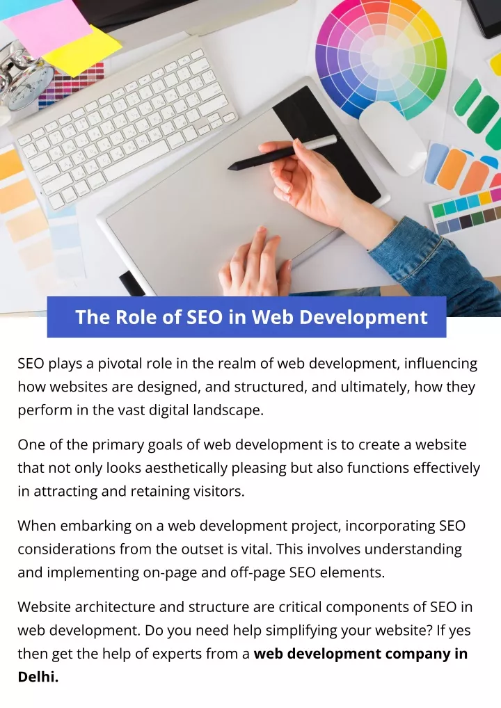 the role of seo in web development