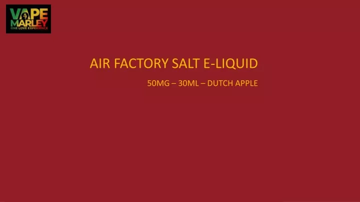 air factory salt e liquid