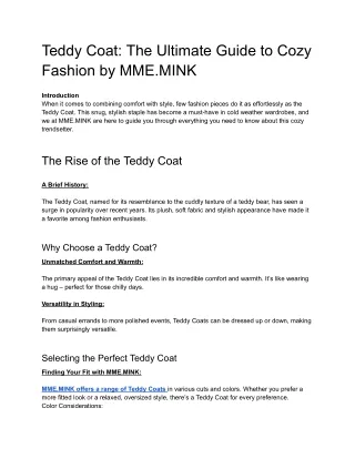 Teddy Coat_ The Ultimate Guide to Cozy Fashion by MME