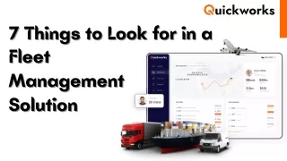 7 Things to Look for in a Fleet Management Solution - Quickworks