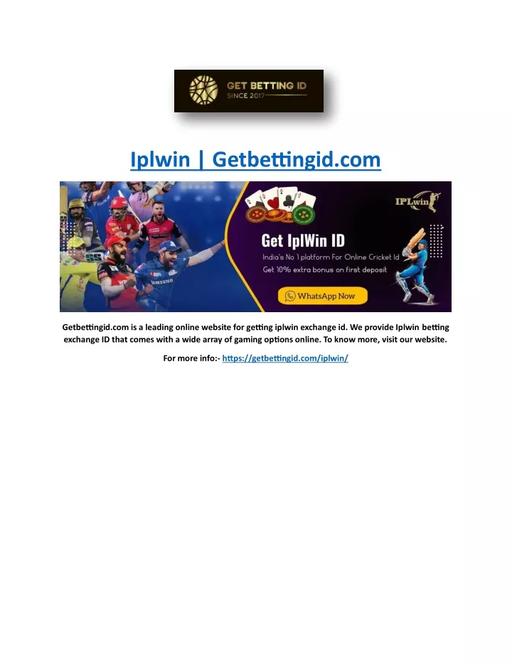 iplwin getbettingid com