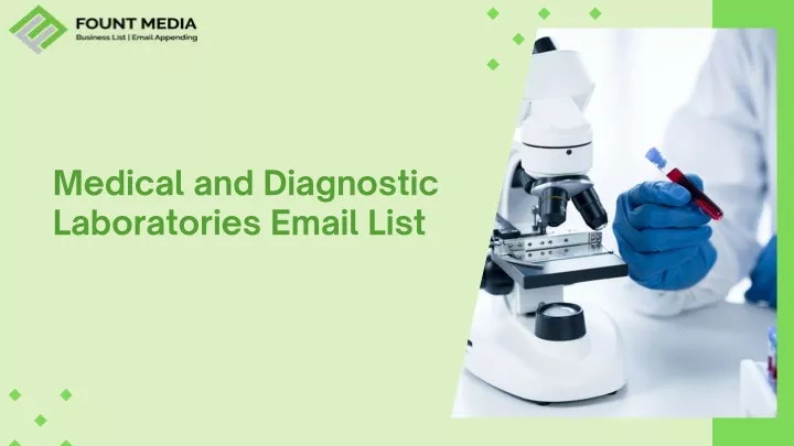 medical and diagnostic laboratories email list