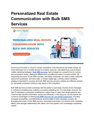personalized real estate communication with bulk