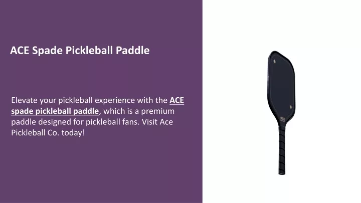 ace spade pickleball paddle