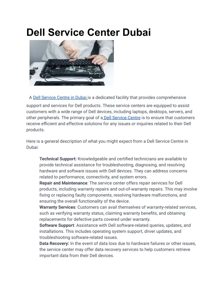 dell service center dubai