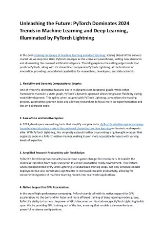 Unleashing the Future: PyTorch Dominates 2024 Trends