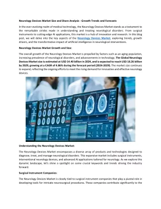 neurology devices market size and share analysis