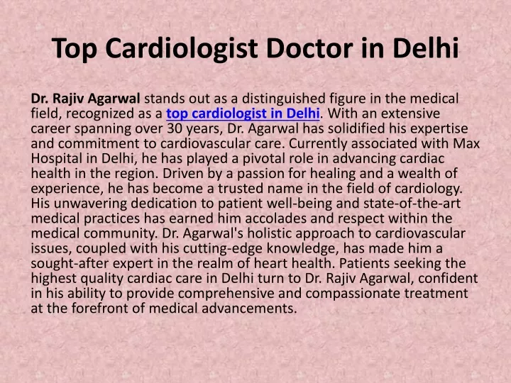top cardiologist doctor in delhi